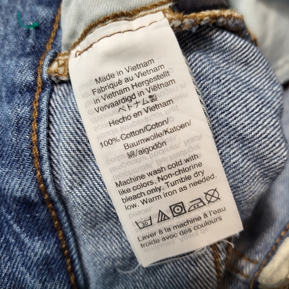 Madewell Skirt Rigid Denim A-line Medium Wash Denim Mini Length Raw Hem Size 24 - Picture 6 of 8